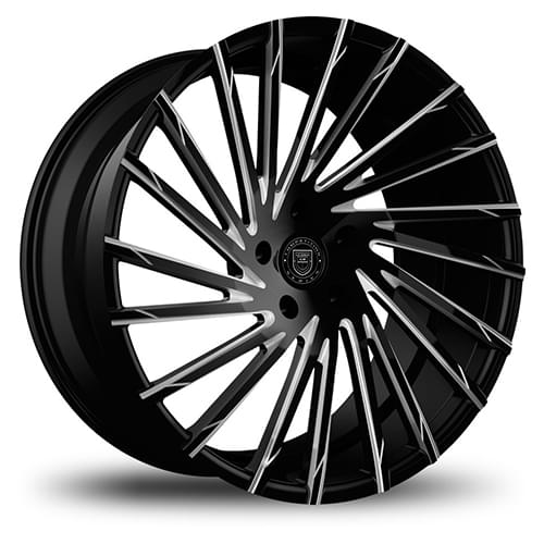 Lexani Wraith 663 Black CNC Grooves - Part Number 663-2410-74-30BG Lexani Wraith 663 Black CNC Grooves Photo