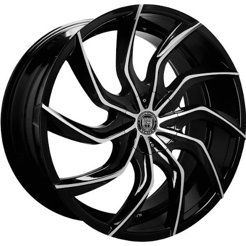 Lexani Matisse 669 Gloss Black W/ Milled Spokes - Part Number 669-2210-13-35MB Lexani Matisse 669 Gloss Black W/ Milled Spokes Photo