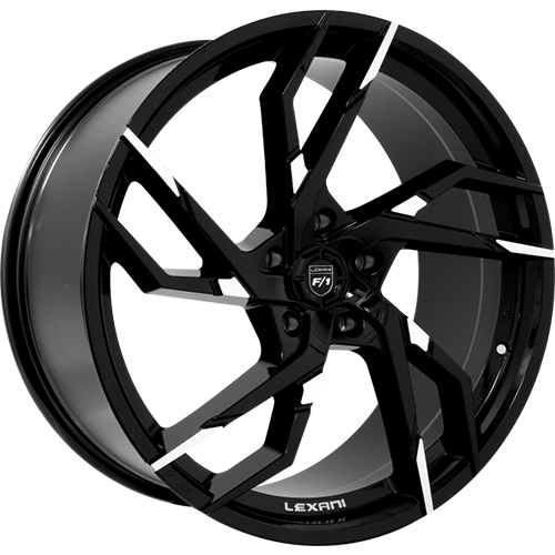 Lexani Alpha 693 Gloss Black W/ Machined Tips - Part Number 693-2290-13-20MBT Lexani Alpha 693 Gloss Black W/ Machined Tips Photo