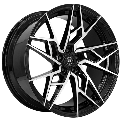 Lexani Ascari Z03 Gloss Black W/ Machined Face - Part Number Z03-2290-30-40MB Lexani Ascari Z03 Gloss Black W/ Machined Face Photo