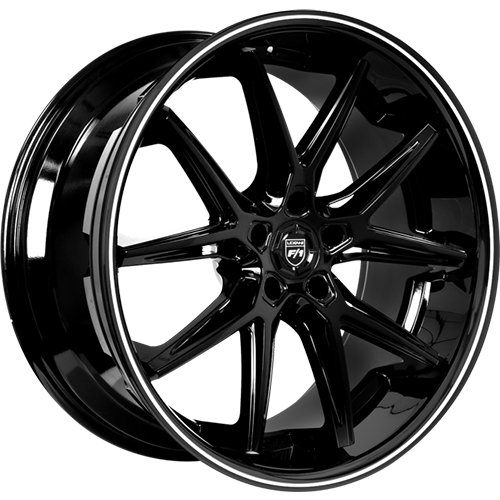 Lexani Circuit 710 Black With Milled Lip - Part Number 710-2290-13-25BG Lexani Circuit 710 Black With Milled Lip Photo
