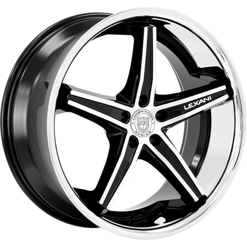 Lexani Fiorano 679 Gloss Black Machined W/ SS Lip - Part Number 679-2210-30-35SS Lexani Fiorano 679 Gloss Black Machined W/ SS Lip Photo
