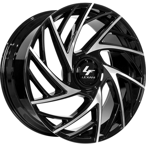 Lexani Mugello XL 695 Gloss Black W/ Machined Face - Part Number 695-2490-13-38MB Lexani Mugello XL 695 Gloss Black W/ Machined Face Photo