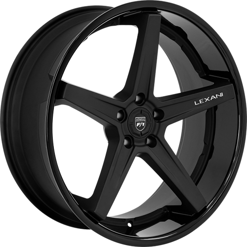 Lexani Savage 5 684 Satin Black W/ Gloss Black Lip - Part Number 684-2085-13-35SBGB Lexani Savage 5 684 Satin Black W/ Gloss Black Lip Photo