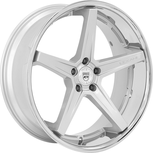 Lexani Savage 5 684 Silver W SS Lip - Part Number 684-2290-73-30SLSS Lexani Savage 5 684 Silver W SS Lip Photo