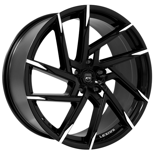 Lexani Senna 692 Gloss Black W/ Machined Spoke Tips - Part Number 692-2010-66-25MBT Lexani Senna 692 Gloss Black W/ Machined Spoke Tips Photo