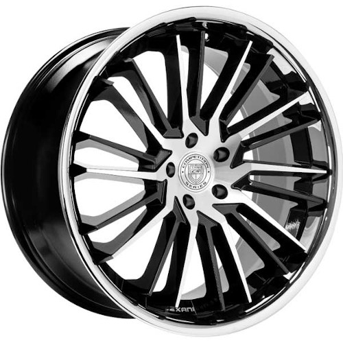 Lexani Virage 676 Black W Brushed Face - Part Number 676-2085-45-28BMS Lexani Virage 676 Black W Brushed Face Photo